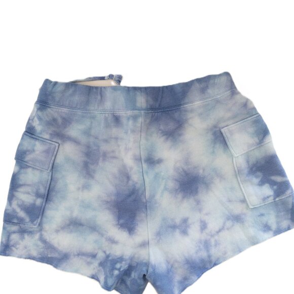 Tie-Dye Blue Shorts With Drawstring Waist & Pockets By Pink Victorias Secret - S - Picture 5 of 6